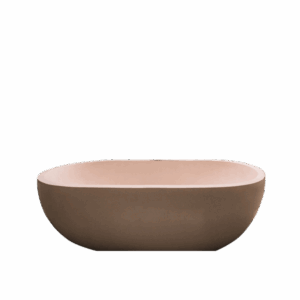 cream ceramic oval bathtub